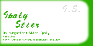 ipoly stier business card